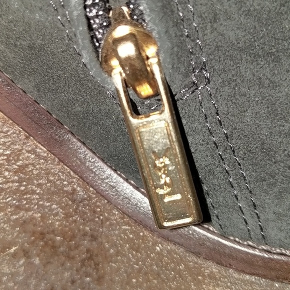 YSL black suede Aspen wedge boots 41 - Picture 4 of 6